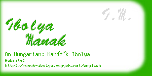 ibolya manak business card